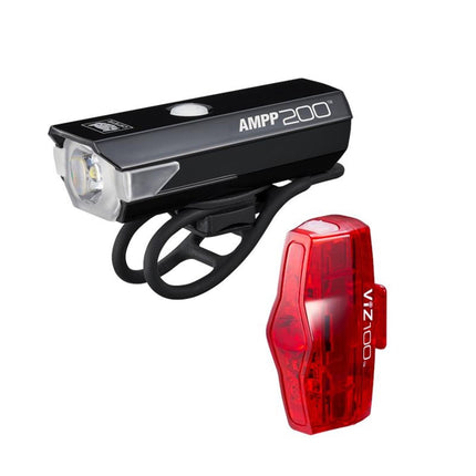 CatEye AMPP 200 / VIZ 100 Bike Light Set - CA490A200CV100C - Aerolux