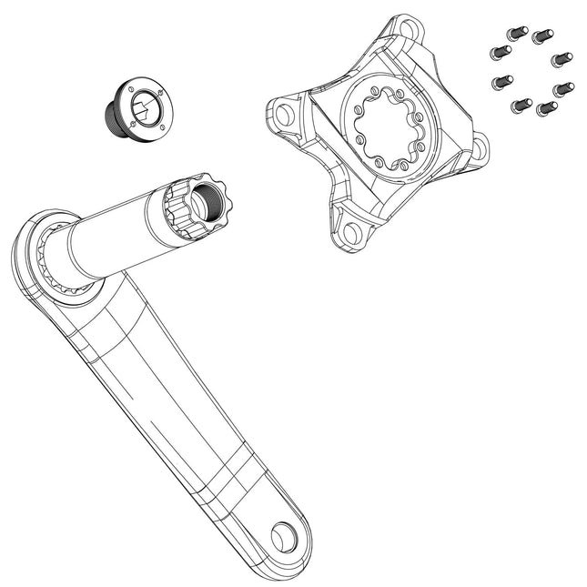 Crank Spider Bosch Gen4 107BCD (No Chain Ring, Including Chainring Bolts) - SSP8064000A - Aerolux