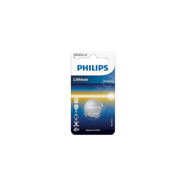 Philips Lithium 3V Battery CR2032 (x1) - CA2032 - Aerolux