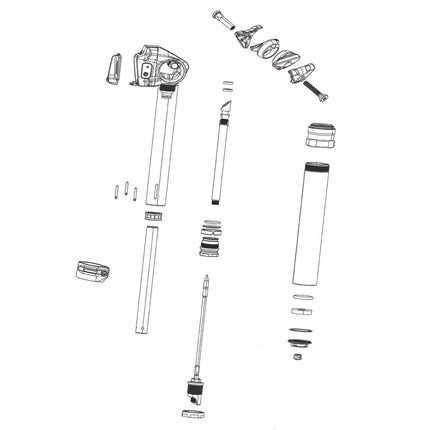 Rockshox Spare - Seatpost Post Clamp Kit - (Includes Clamp, Nuts & Bolts) - Reverb Stealth C1 (2020) - RSS8054001 - Aerolux