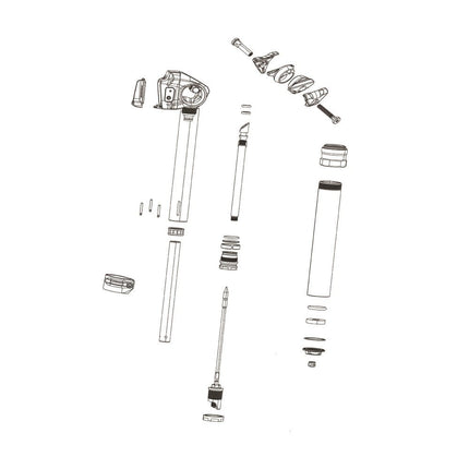 RockShox Spare - SeatPost Service Hydraulic Hose (2000mm) Kit - Reverb Connectamajig (Use OnlyWith Connectamajig Post) A2 - R5025030 - Aerolux