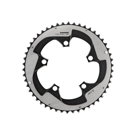 SRAM Chain Ring Road Rival22 X - Glide R 50T Yaw 11 Speed S3 HiddenBolt/Non - Hidden Bolt 110 Alum 5mm Silver BB30 or GXP (50 - 34) - CRS016001 - Aerolux