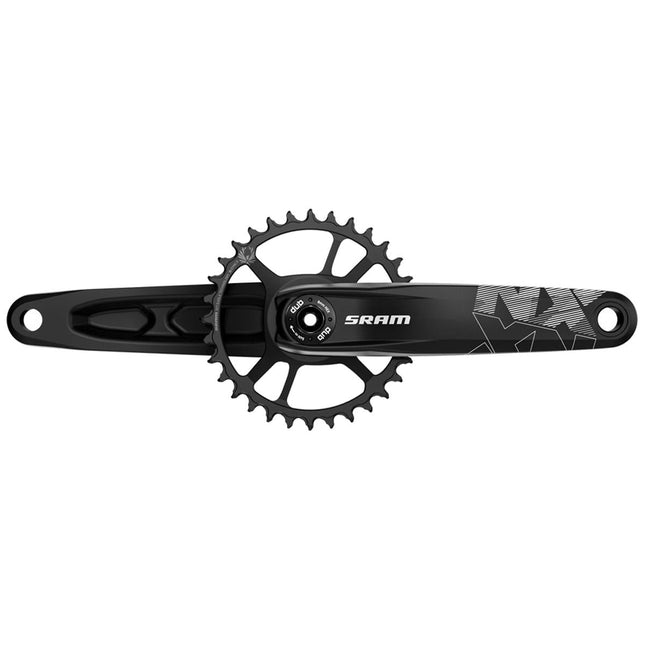 SRAM Crank NX Eagle Fat Bike 4" DUB 12s w Direct Mount 30t X - SYNC 2 Steel Chainring Black (DUB Cups/Bearings Not Included) - CW8525006 - Aerolux
