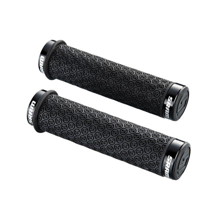 SRAM DH Silicone Locking Grips Black with Double Clamps & End Plugs - HGS26001 - Aerolux