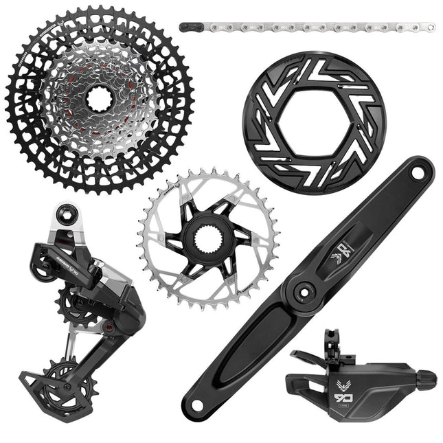 SRAM Eagle 90 Groupset EMTB SRAM/BROSE (RD, Single Click Trigger wClamp, FC Eagle 90, CR T - Type 36T, Clip - on Guard, GX T - Type chain 126l, CS XS - 1275 BLK 10 - 52t) - SGS8337001 - Aerolux