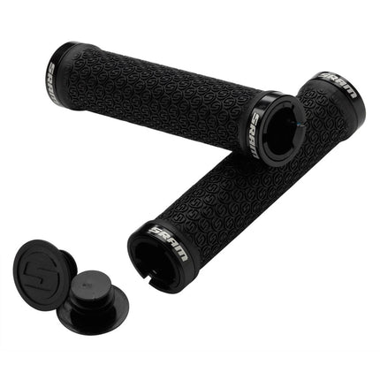 SRAM Locking Grips w/ 2 Clamps & End Plugs Black - HGS300 - Aerolux