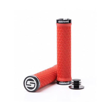 SRAM Locking Grips w/ 2 Clamps & End Plugs Red - HGS302 - Aerolux