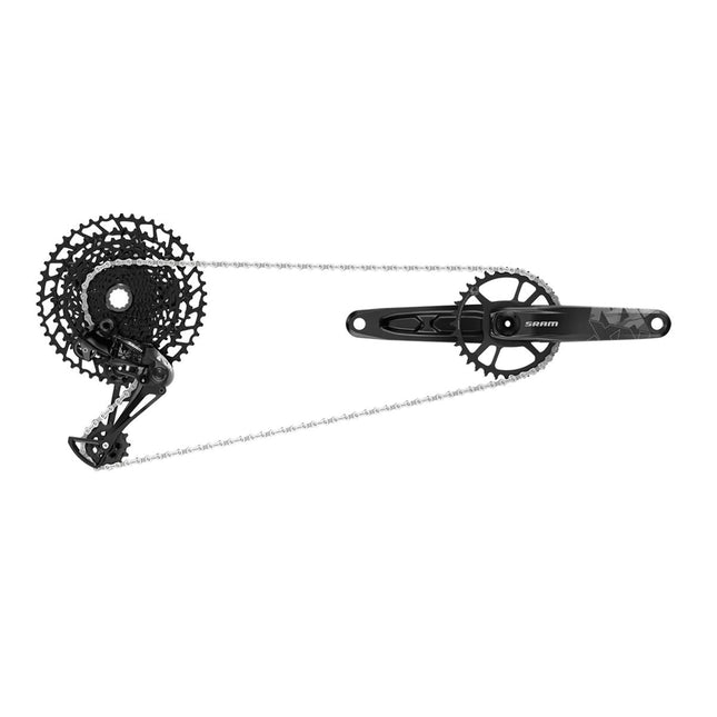 SRAM NX Eagle DUB Groupset (Rear Der, Trigger Shifter w Clamp, Crankset DUB 12s BOOST w DM 32t X - SYNC Chainring, Chain 126 links 12s BOOST,Cassette XG - 1230 11 - 50t, Chaingap Gauge) - SGS8076002 - Aerolux