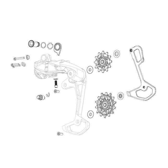 SRAM Rear Derailleur Inner Cage SX/NX Eagle and GX Eagle AXS Including Screws - SS8092004 - Aerolux