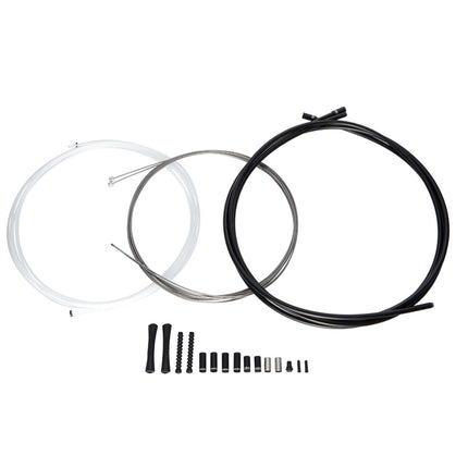 SRAM Shift Cable Kit - Black 4mm SlickWire 1X (Includes 2300mm x1.1mm SRAM SlickWire cable, 2000x4mm SRAM housing, 2 SRAM Aluminum Ferrules, 2 end caps) - SRAM 1x MTB and Road - SC8013000 - Aerolux