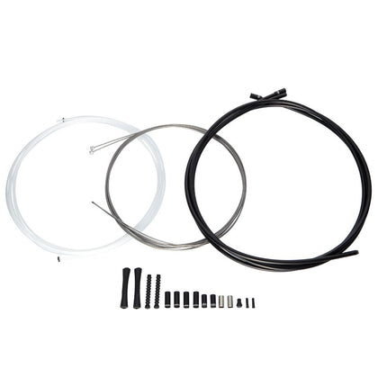 SRAM SlickWire Pro Road/MTB Shift Cable Kit 4mm (2x2300mm 1.1mm elite cable, 4mm reinforced linear strand & 5mm seal system housing, ferrules, end caps, frame protectors) - SC8011000 - Aerolux