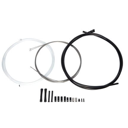 SRAM SlickWire Pro Road/MTB Shift Cable Kit 4mm (2x2300mm 1.1mm elite cable, 4mm reinforced linear strand & 5mm seal system housing, ferrules, end caps, frame protectors) - SC8011000 - Aerolux
