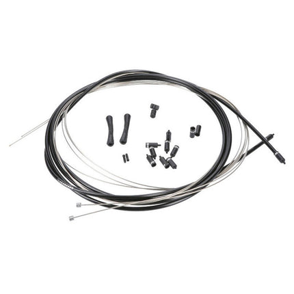 SRAM SlickWire Road and MTB Shift Cable Kit 4mm (2x 2300mm 1.1mm coated cables, 4mm nylon braided housing, ferrules, end caps, frame protectors) - SC8007001 - Aerolux