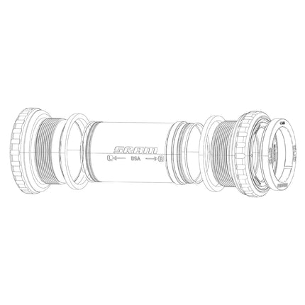 SRAM Spare - Bottom Bracket DUB Spacer Kit MTB/Road V3 (Including 2.0, 4.5, 5, 6.0, 6.5, 7.5, 8.5, 9.0, 10.5 & 2 Pieces of 2.5, 3.0, 5.5mm) & 2 Standard BSA 68 Al Spacers - SSP8002002 - Aerolux