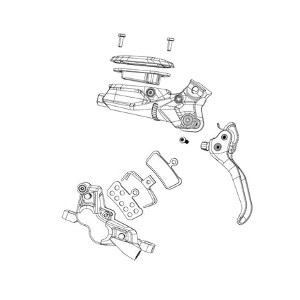 SRAM Spare - Disc Brake Caliper Assembly (Assembled, No Hose) - G2 RSC (A2) - SSP8056012 - Aerolux