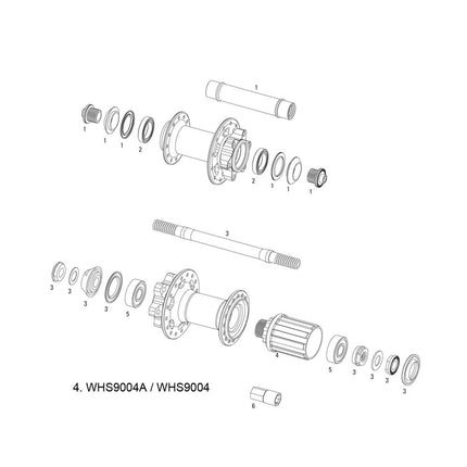 Sram Spare - Wheel Spare Parts Kit Freehub Body X - 9/X - 7/Rise 40, - WHS9004 - Aerolux