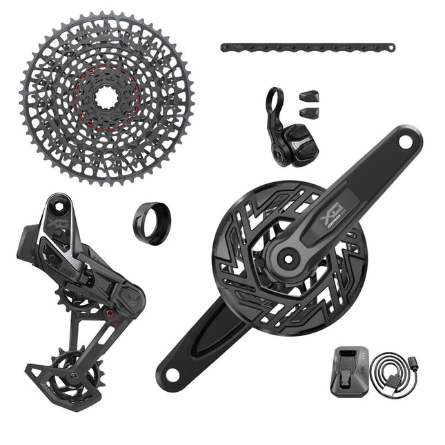 SRAM X0 T - Type Eagle E - MTB Brose Transmission AXS Groupset (RD w/Battery/Charger/Cord, EC POD Ult, FC X0 Brose ISIS 160 w/cap, CR T - Type 36T,Clip - on Guard, CN 126l, CS XS - 1295 10 - 52t) 2023 - SGS8281000 - Aerolux