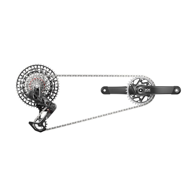 SRAM XXSL T - Type Eagle Transmission Powermeter AXS Groupset (RD W/Battery/Charger/Cord, EC Pod Ult, PM Spider XXSL Q174 55mm Chainline Dub W/DM 34T CR, CN 126L, CS XS - 1299 10 - 52T) 2023 - SGS8166003 - Aerolux