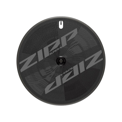 Zipp Super - 9 Carbon Disc Wheel Tubeless Track 700C Front Wheel 100mm Bolted (Ta12x100mm Included) Standard Graphic B1 - ZPWH8729003 - Aerolux